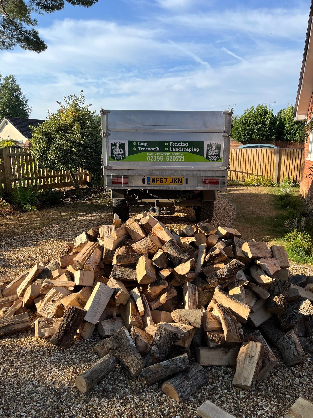 Seasoned hardwood delivery